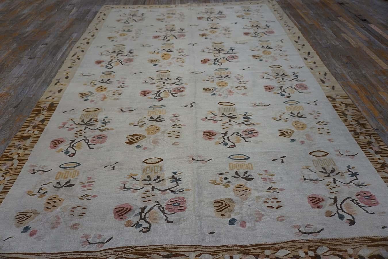 Russian Late 19th Century Besserabian Flat-Weave Carpet ( 7'6