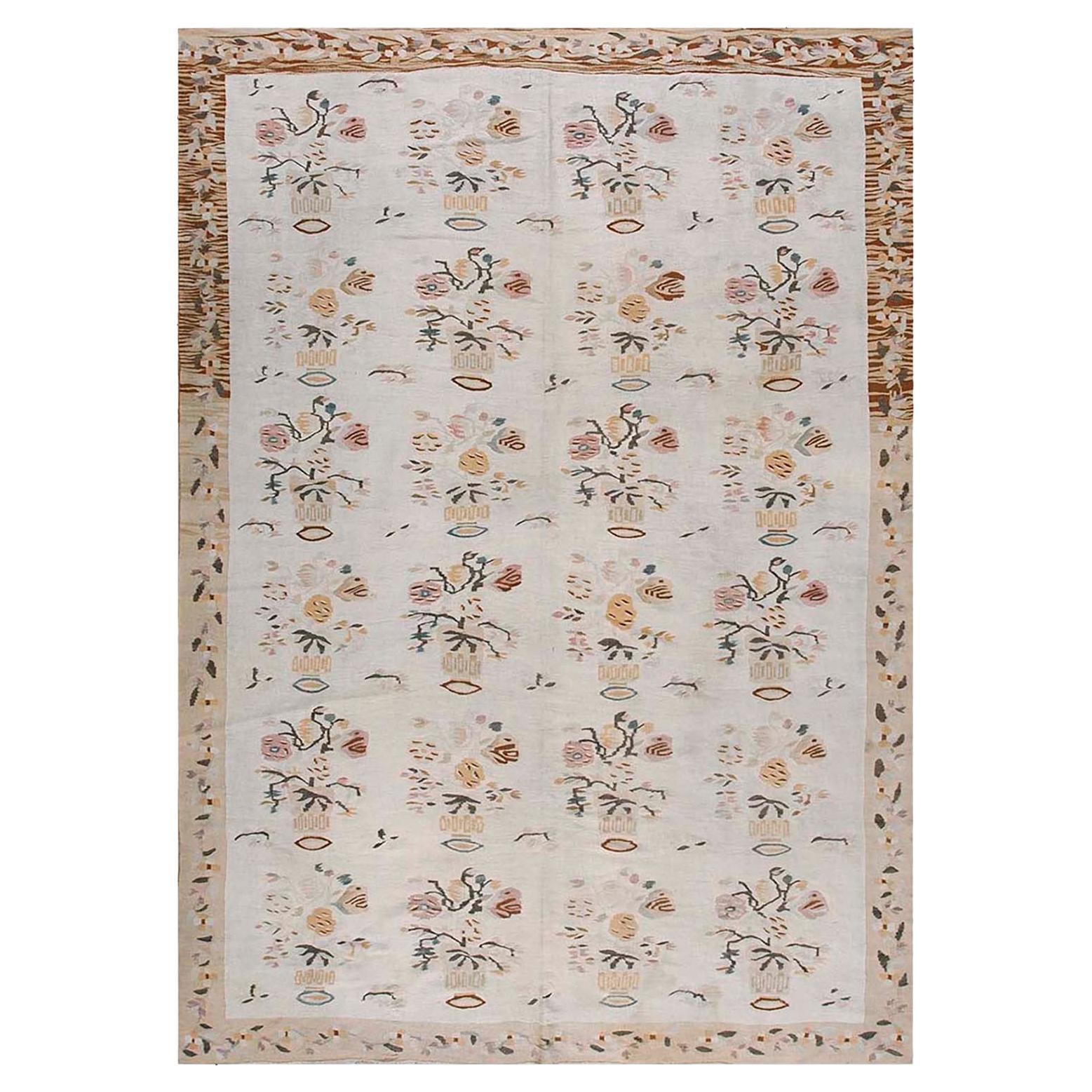 Besserabianischer Flachgewebe-Teppich aus dem späten 19. Jahrhundert ( 7'6" x 11' 230 x 335)