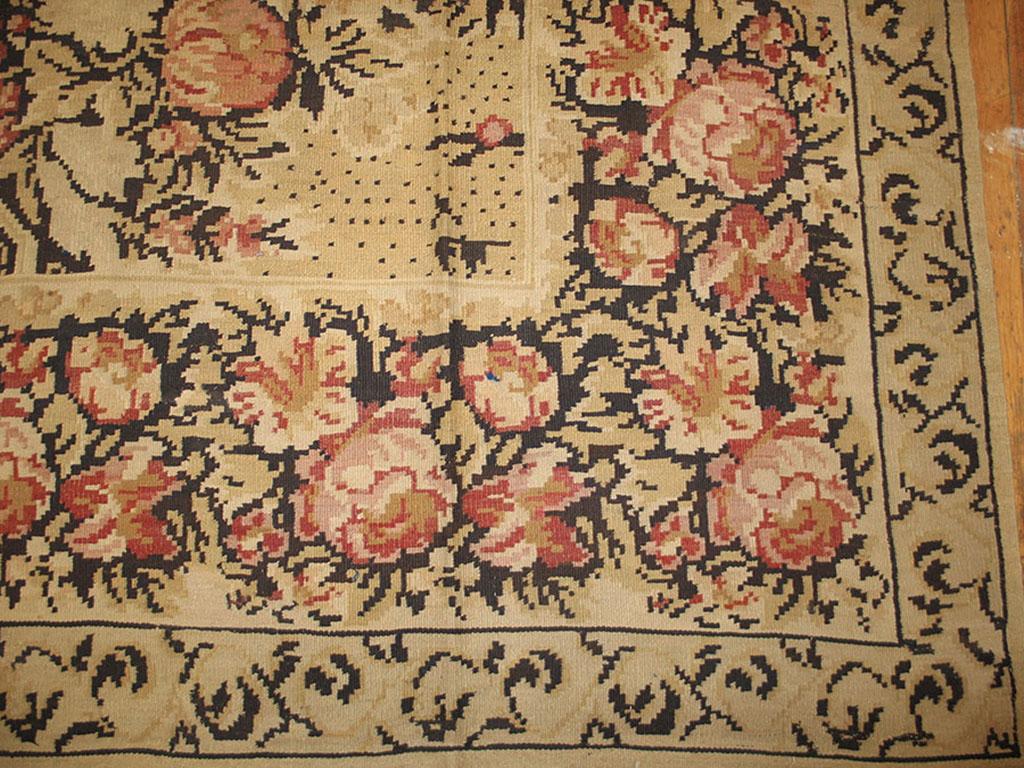 Besserabianischer Flachgewebeteppich aus der Mitte des 19. Jahrhunderts ( 7'6