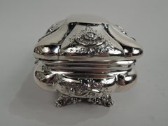 Antique European Biedermeier Silver Keepsake Casket Box