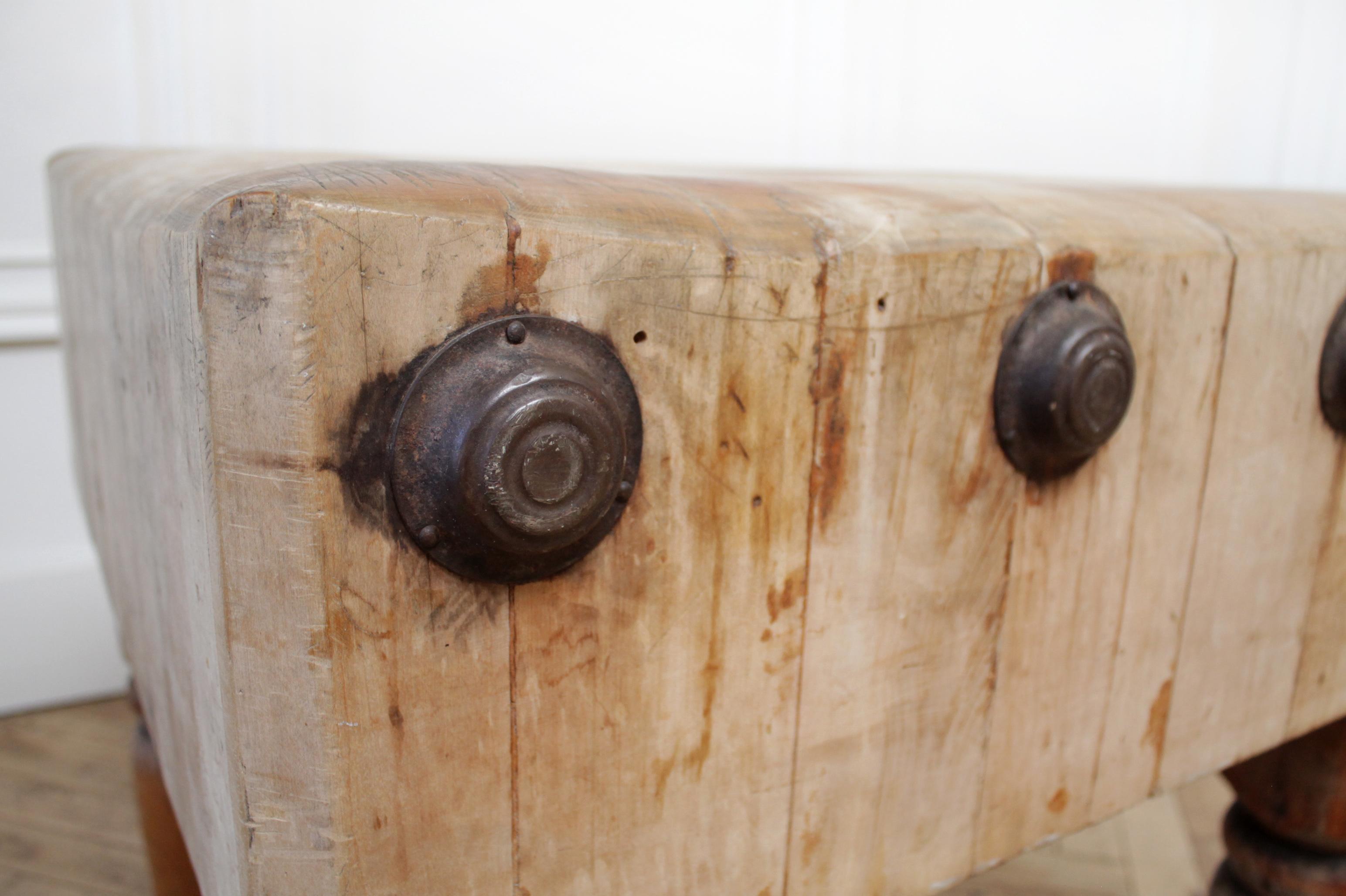 Antique European Butcher Block 1