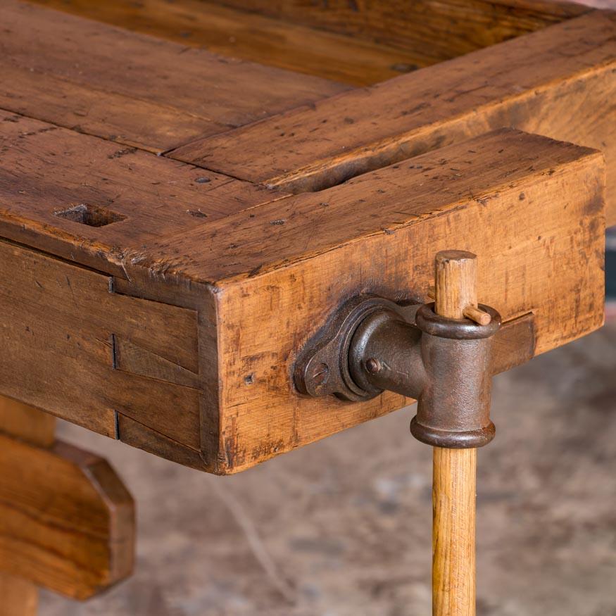 Wood Antique European Carpenter's Workbench