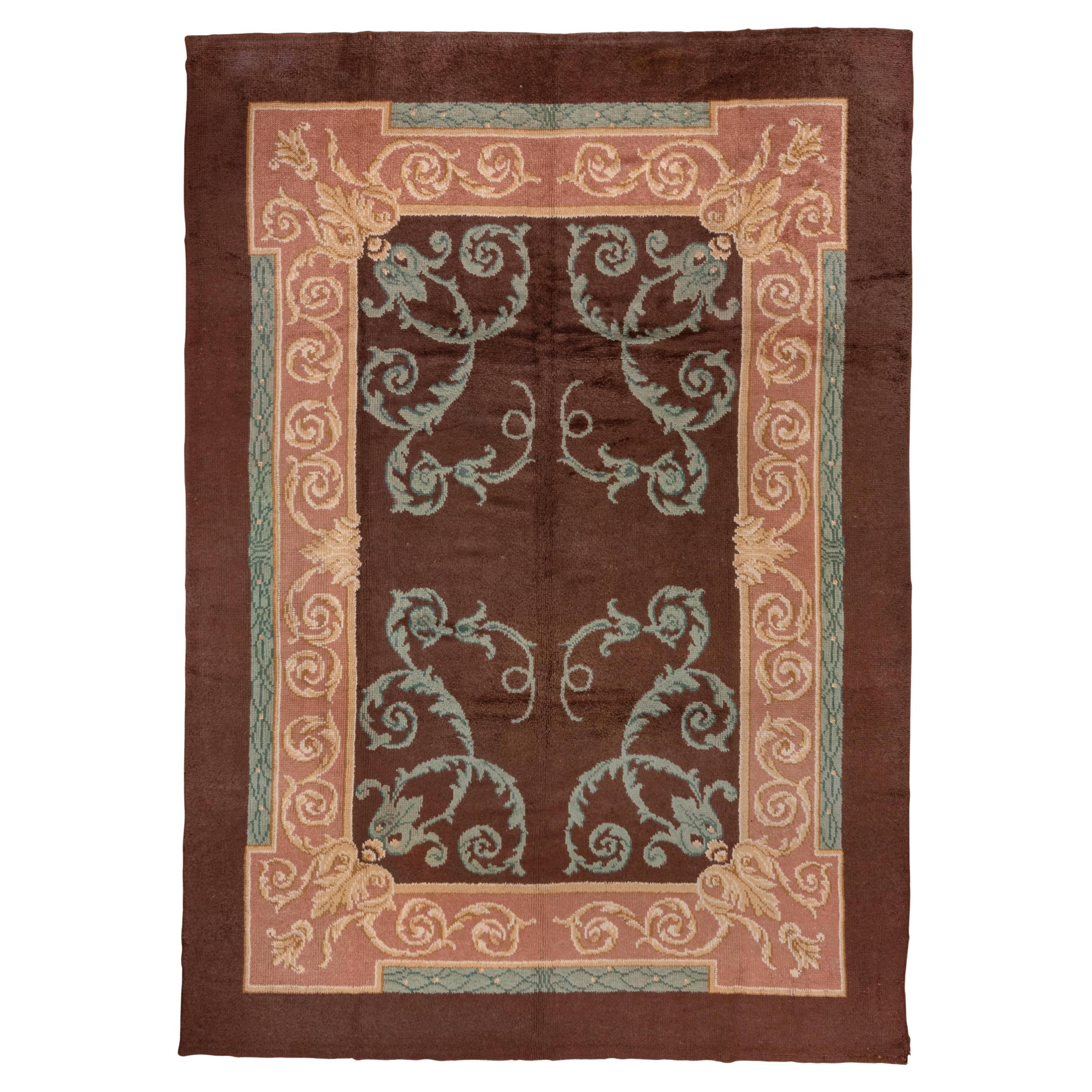 Antiker europäischer Teppich im Louis-XV-Stil