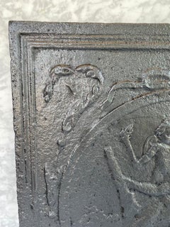 Antique European Cast Iron Fireback