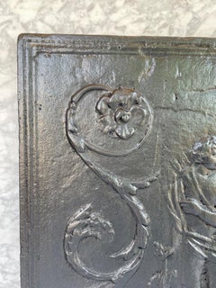 Antique European Cast Iron Fireback