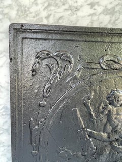 Antique European Cast Iron Fireback