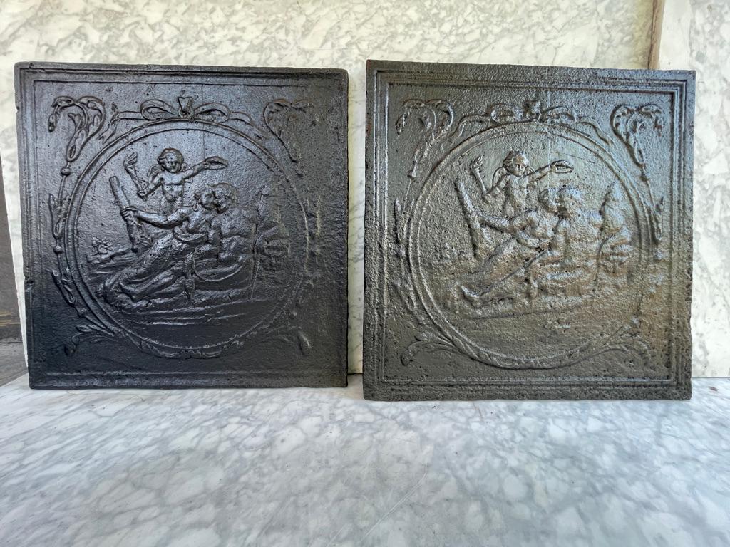 Antiguo hogar europeo de hierro fundido en Bastante bueno estado para la venta en Oostvoorne, NL