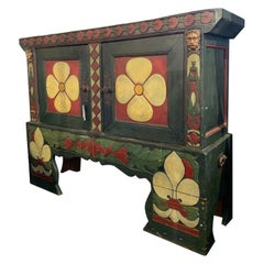 Antique European Colonial Folk Cabinet