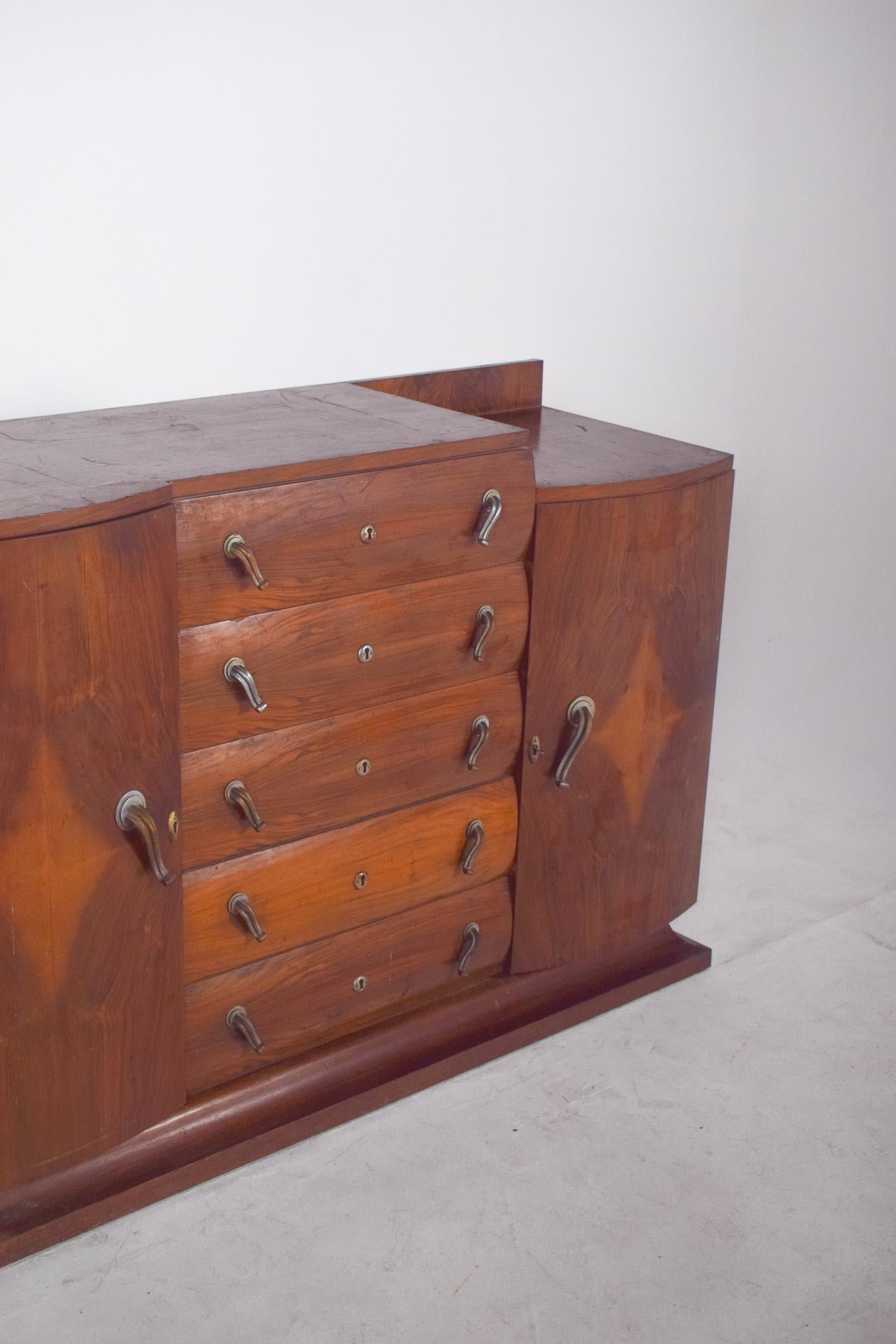 Antique European Deco-Style Sideboard In Fair Condition For Sale In Lisboa, Lisboa
