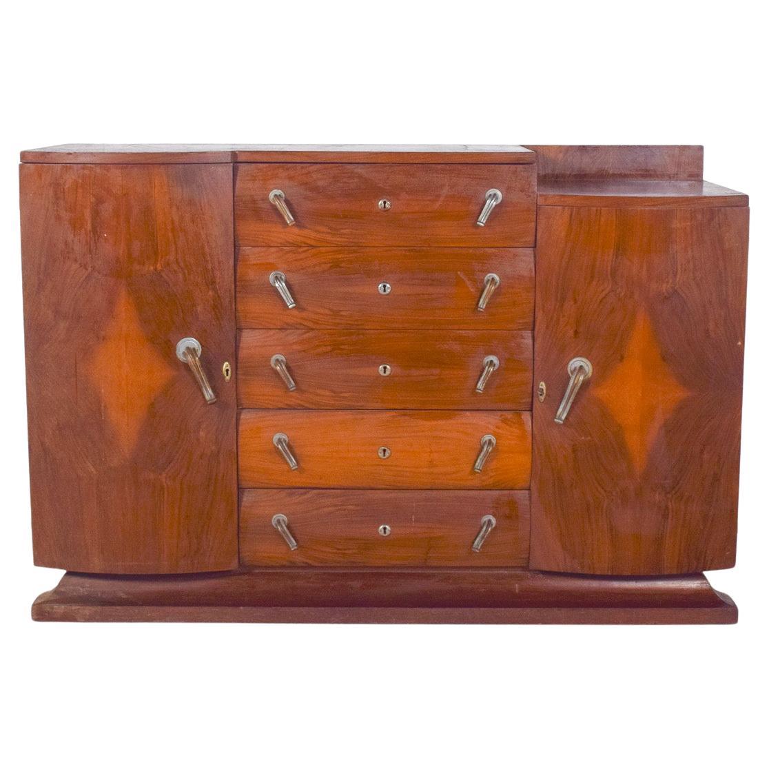 Antique European Deco-Style Sideboard