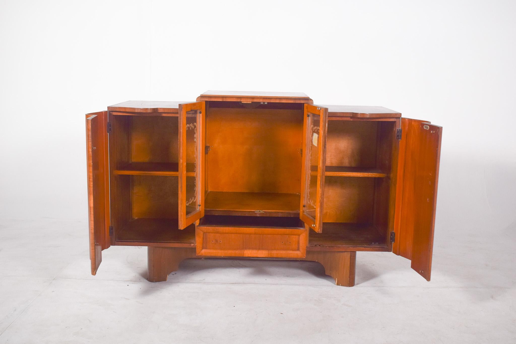 Antique European Deco-Style Sideboard with Bar For Sale 6