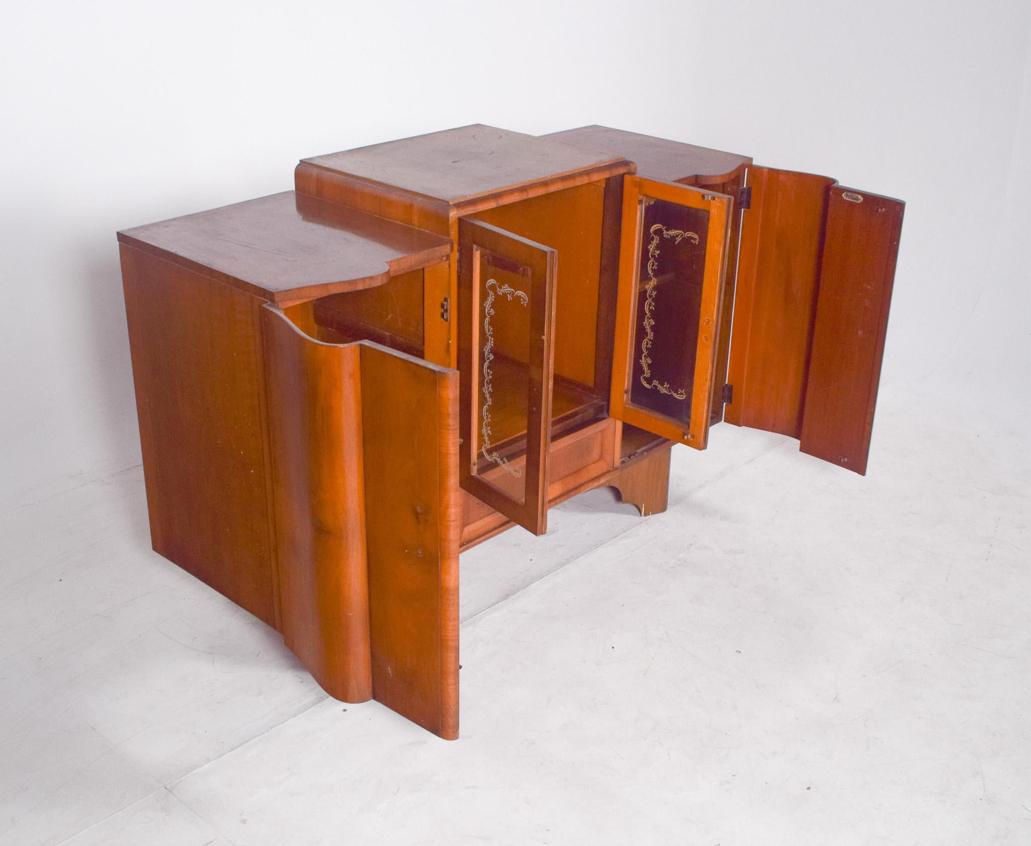 Antique European Deco-Style Sideboard with Bar For Sale 1