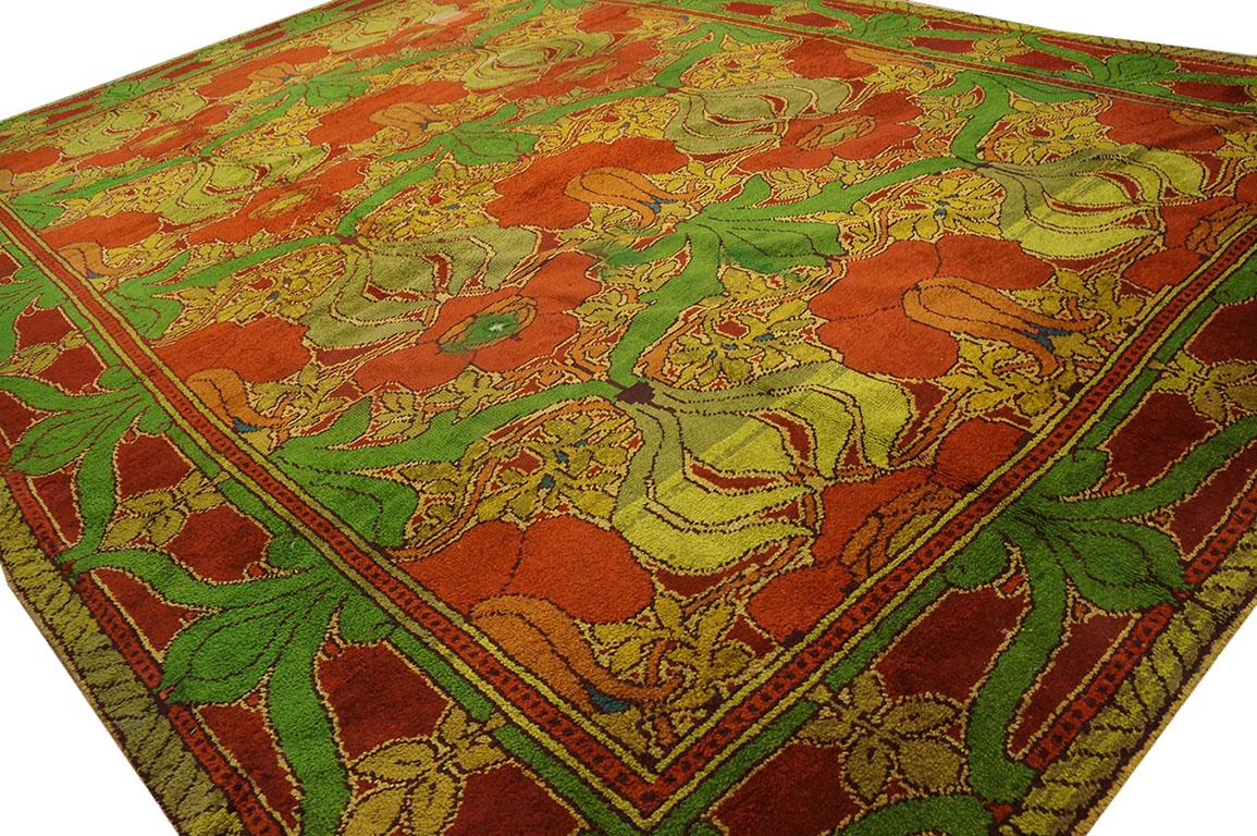 Early 20th Century Donegal Arts & Crafts Carpet Designed by C.F.A. Voysey  In Good Condition For Sale In New York, NY