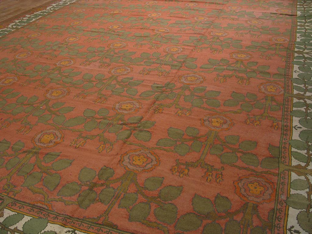 Northern Irish Early 20th Century Donegal Arts & Crafts Carpet Designed by C.F.A. Voysey  For Sale
