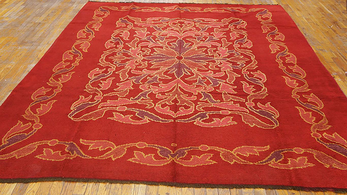 Early 20th Century Irish Donegal Arts & Crafts Carpet ( 7'8