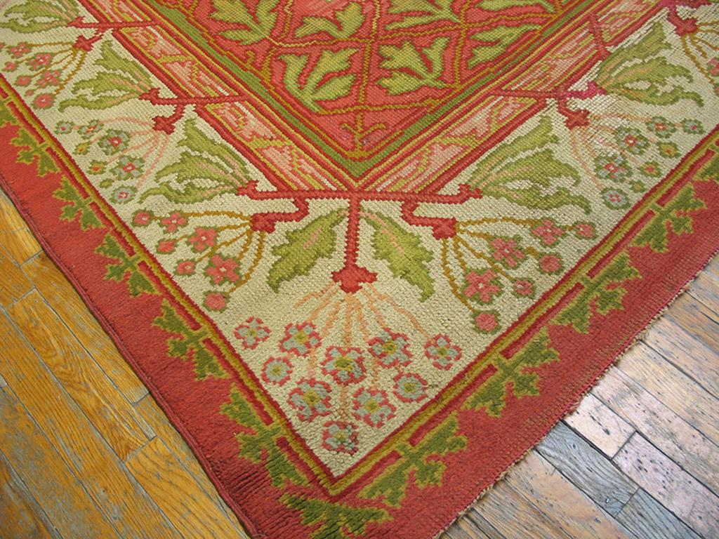Donegal Art Nouveau-Teppich des frühen 20. Jahrhunderts ( 9'1