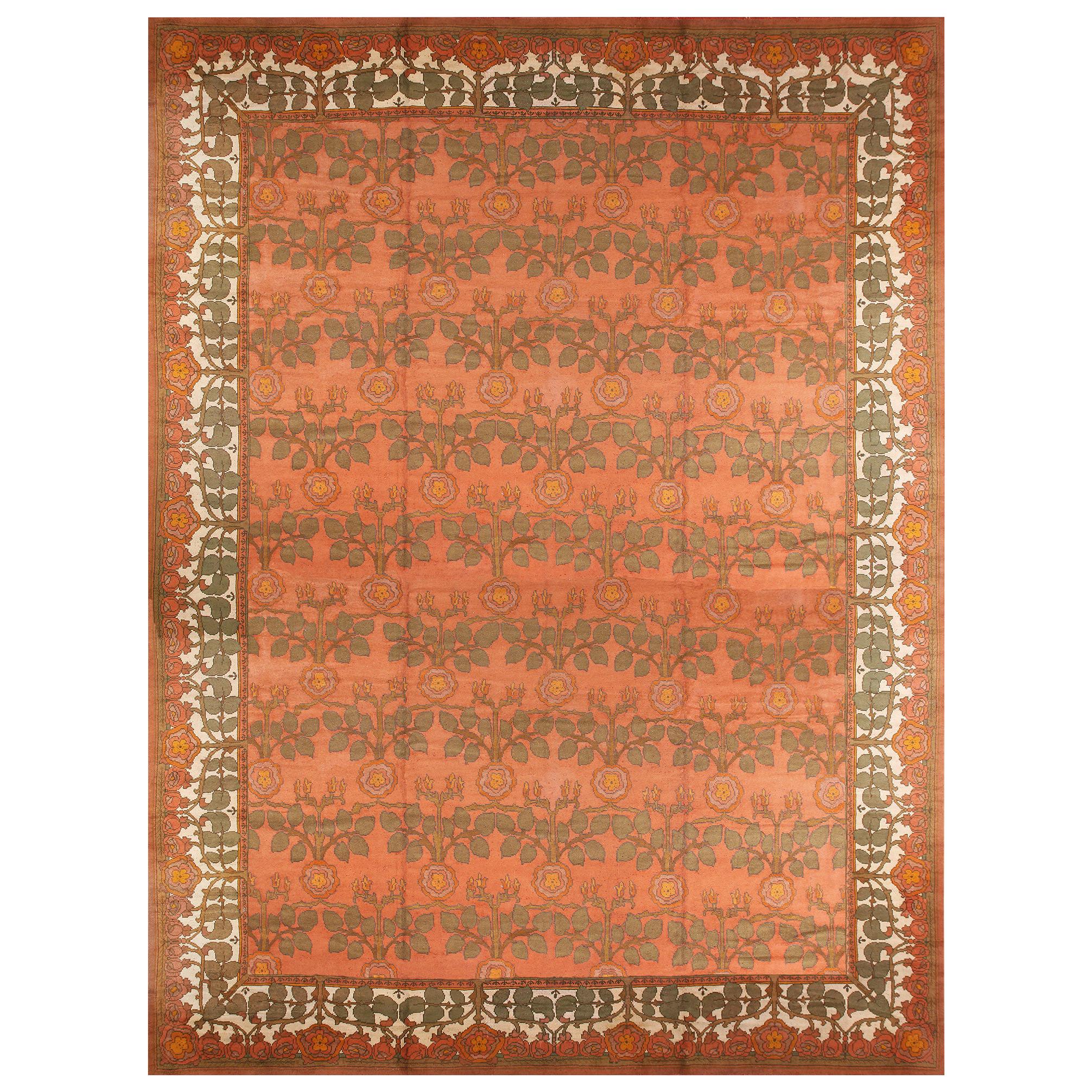 Early 20th Century Donegal Arts & Crafts Carpet Designed by C.F.A. Voysey 