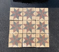 Antike europäische Enkaustik-Zementfliesen.  Vorkriegszeit