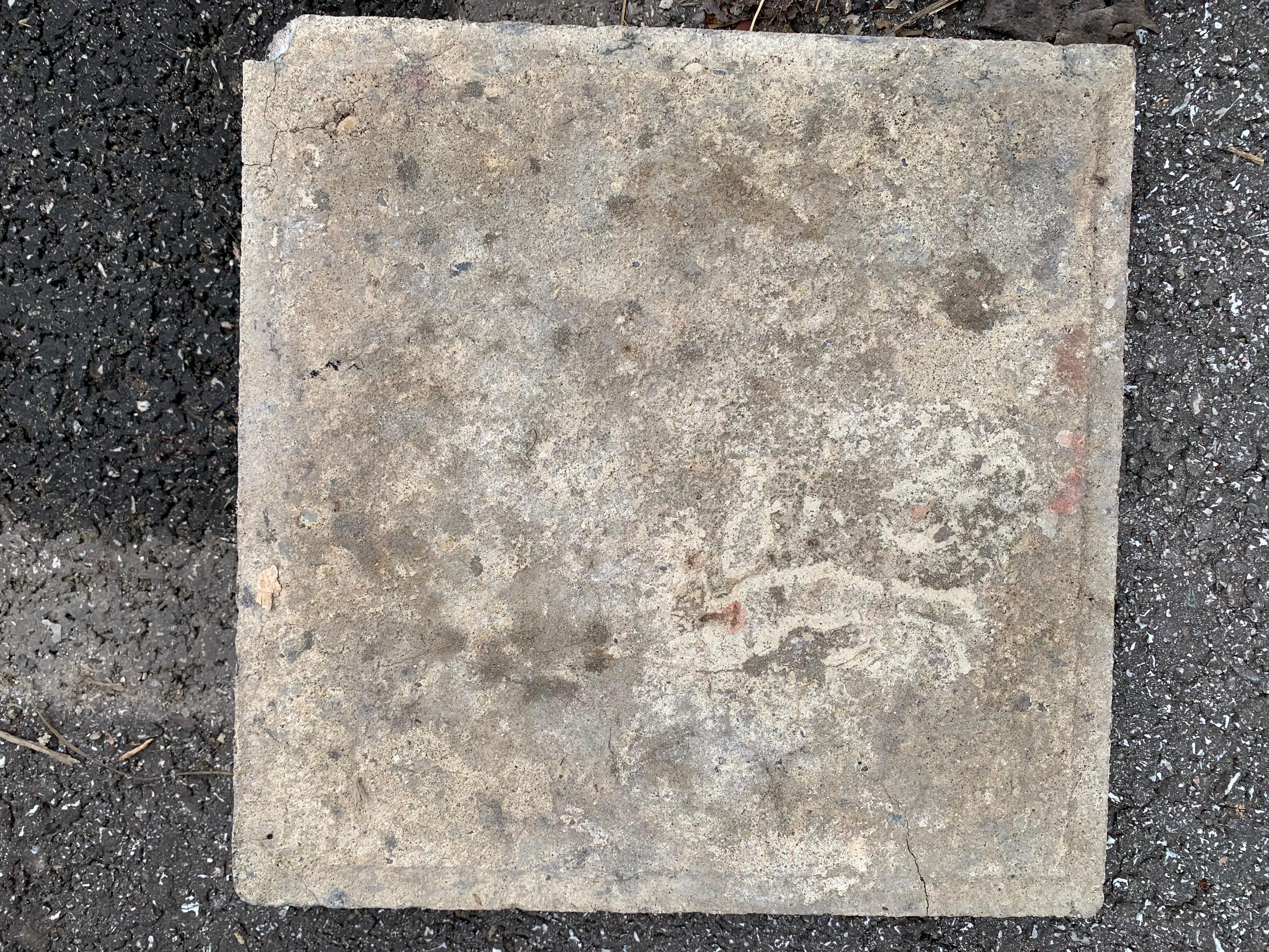 Antique European Encaustic Cement Tiles Pre-WWII For Sale 1