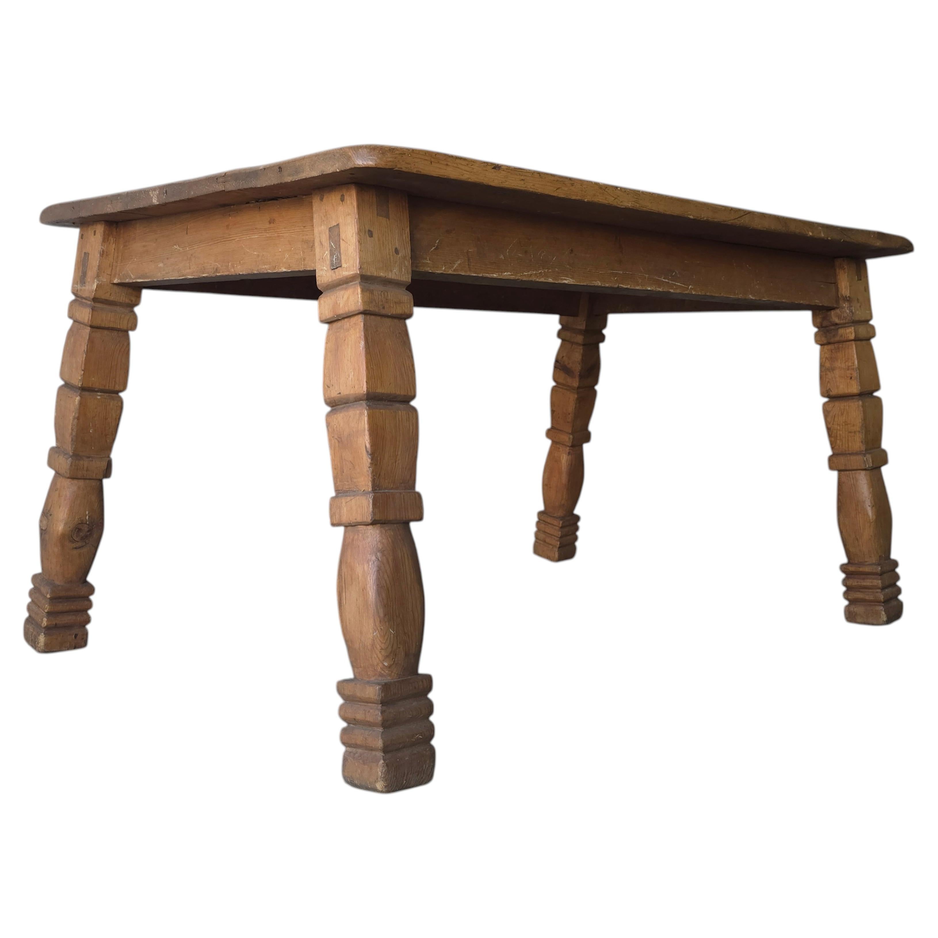 Antique European Farmhouse Dining Table