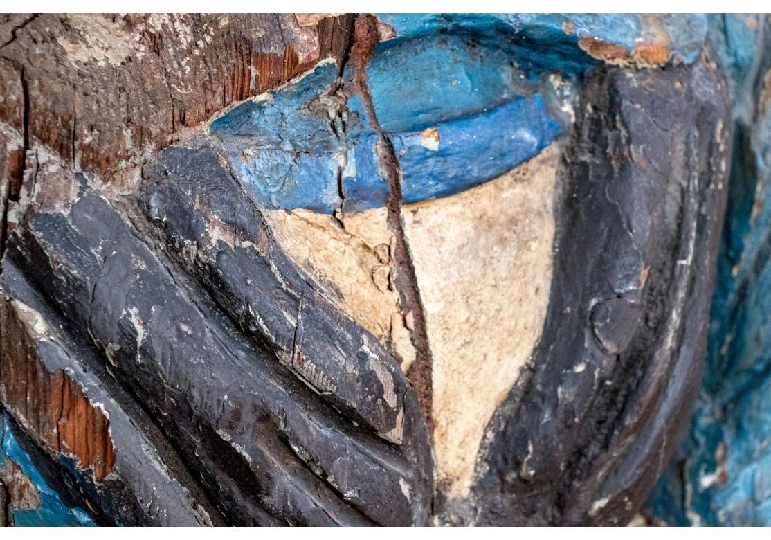 Européen Ancienne enseigne de magasin nautique peinte et sculptée selon les règles de l'art populaire européen en vente