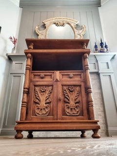 Antique European Fruitwood Oversized Cabinet