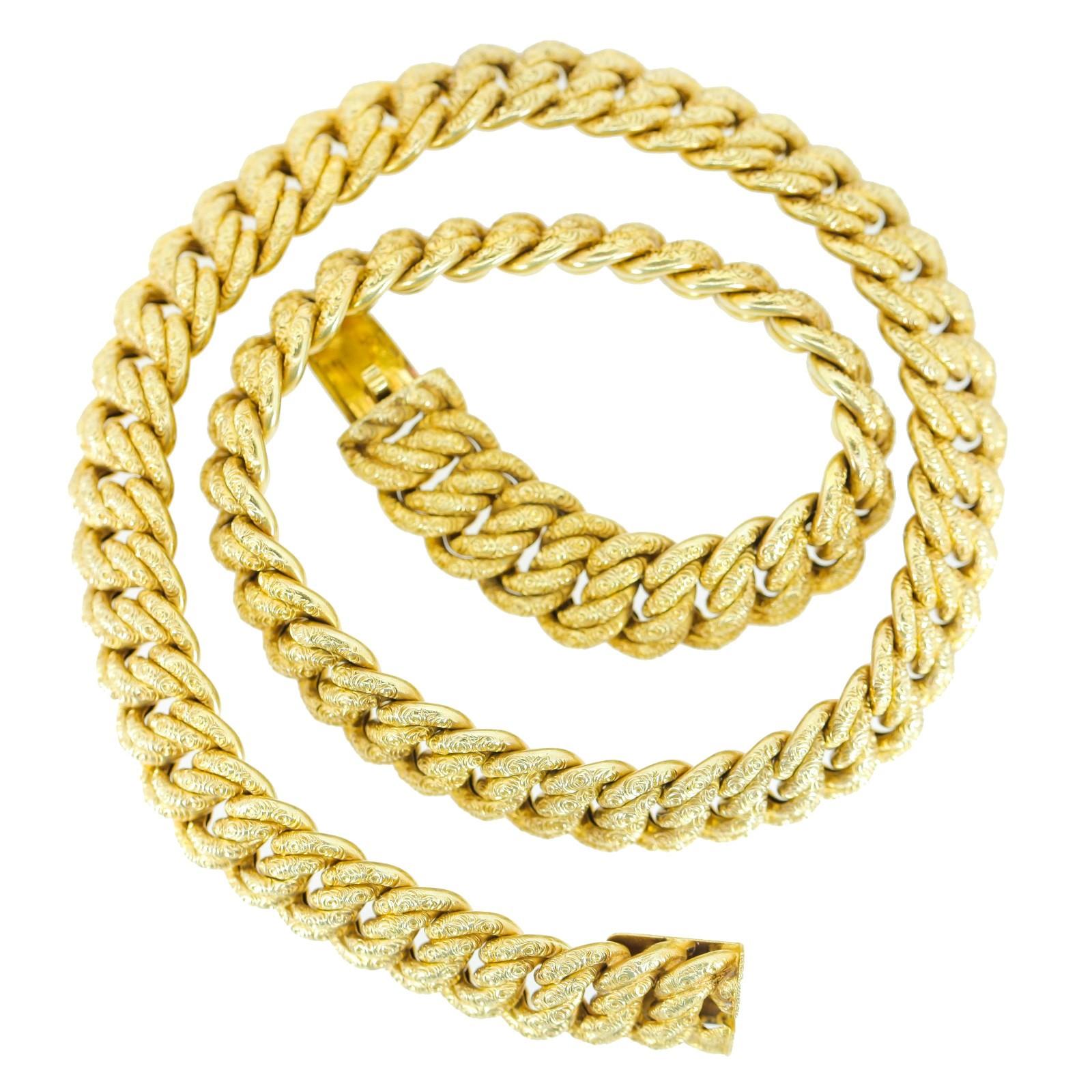 Antique European Gold Necklace In Good Condition In Beverly Hills, CA