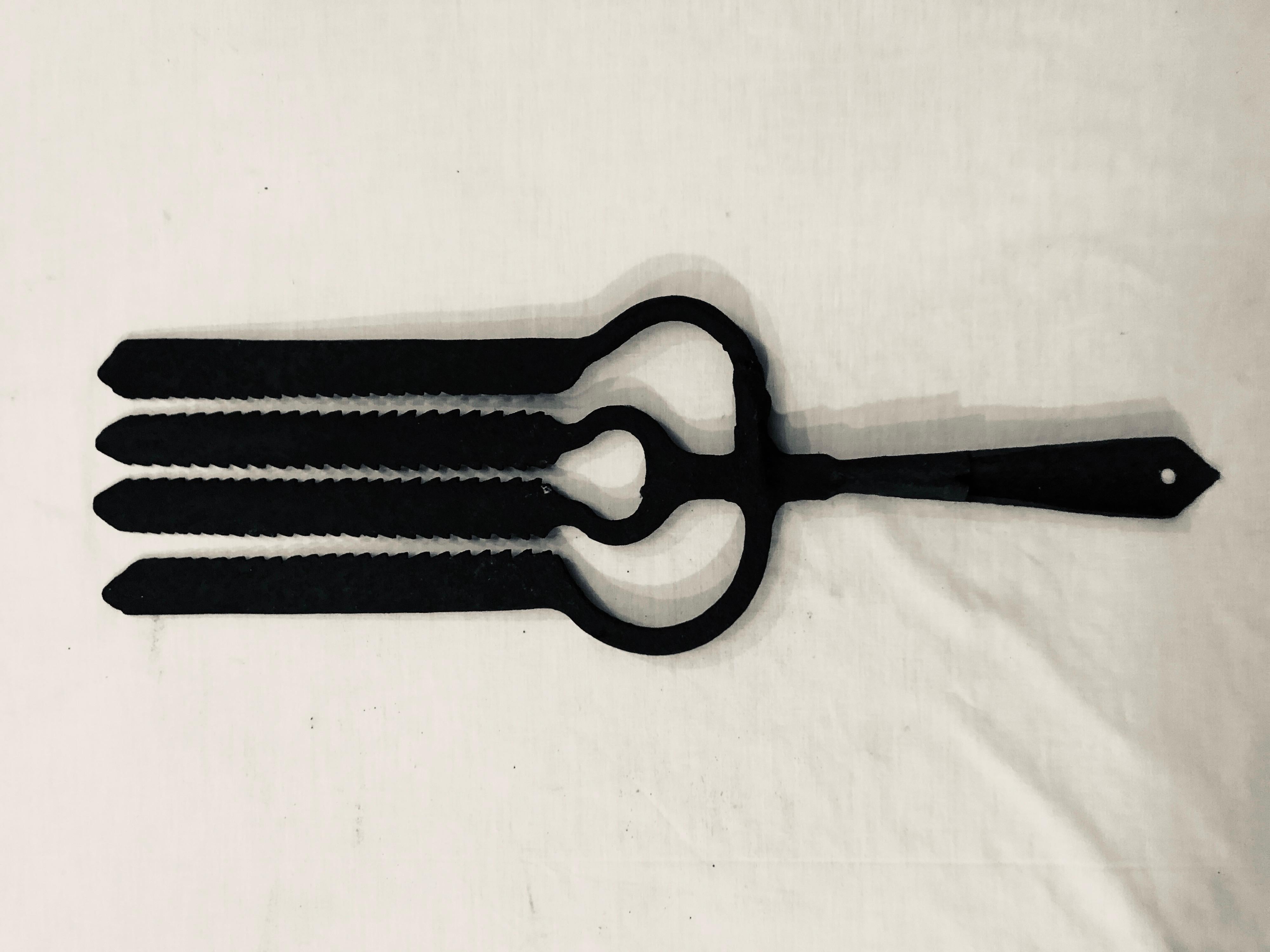 Antique European Hand Forged Eel Spear Collection, Group of 7 2