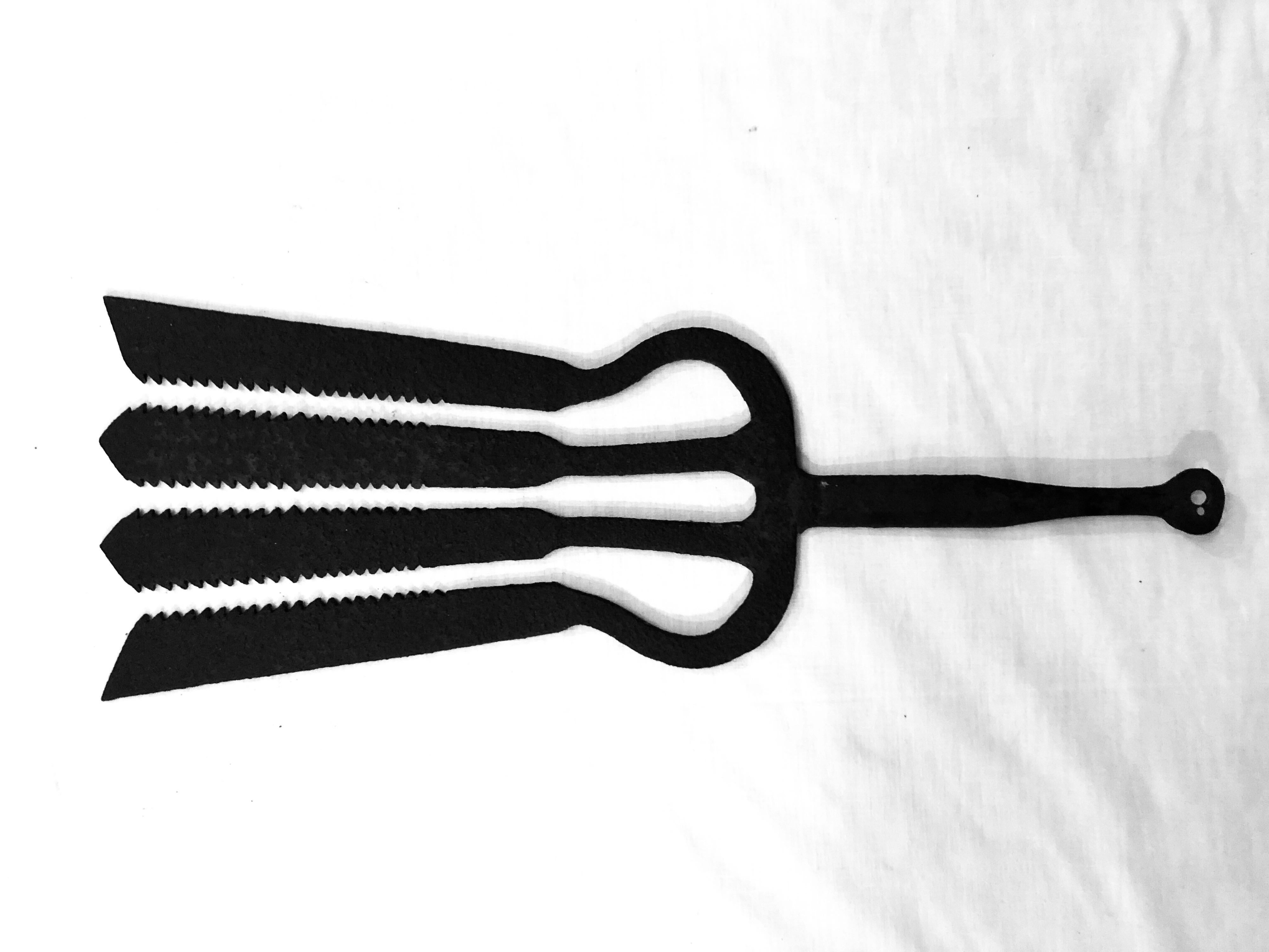 Antique European Hand Forged Eel Spear Collection, Group of 7 In Good Condition In Manhasset, NY