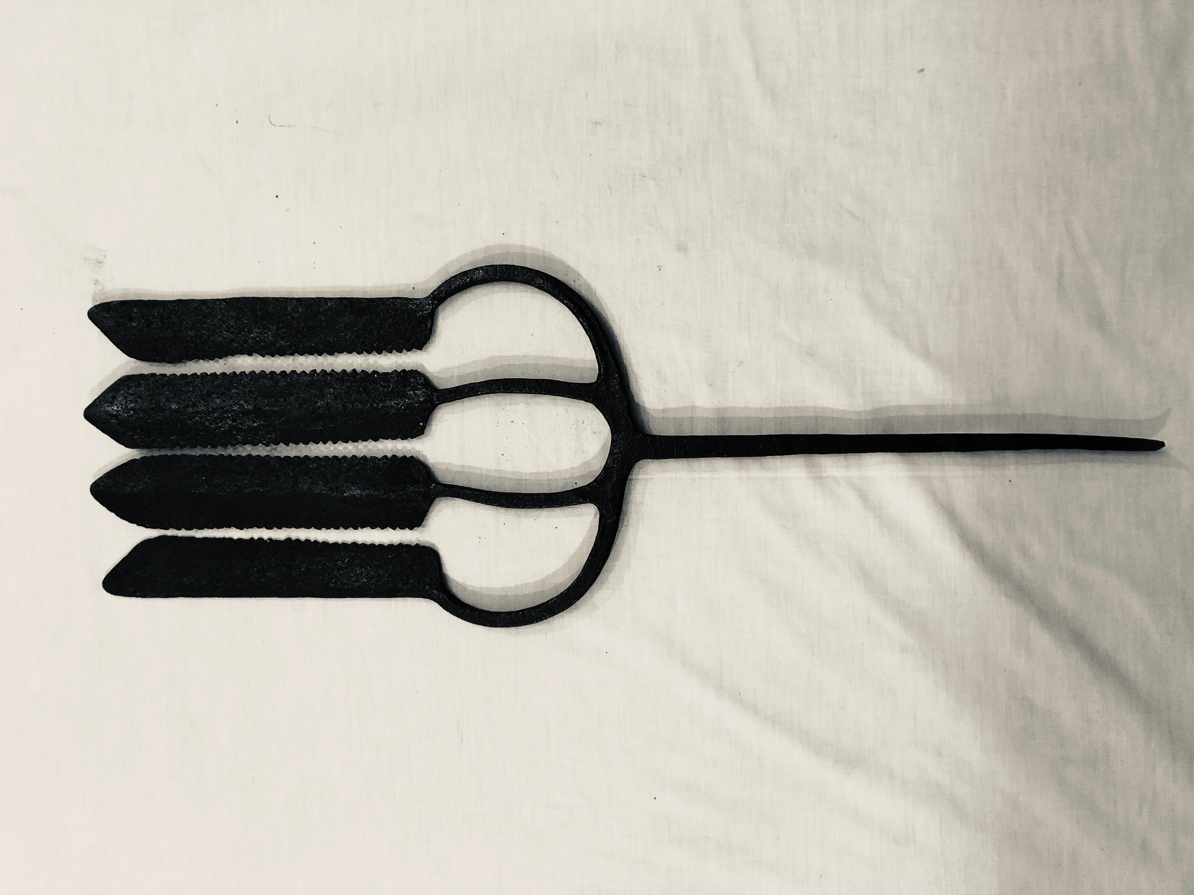 Metal Antique European Hand Forged Eel Spear Collection, Group of 7