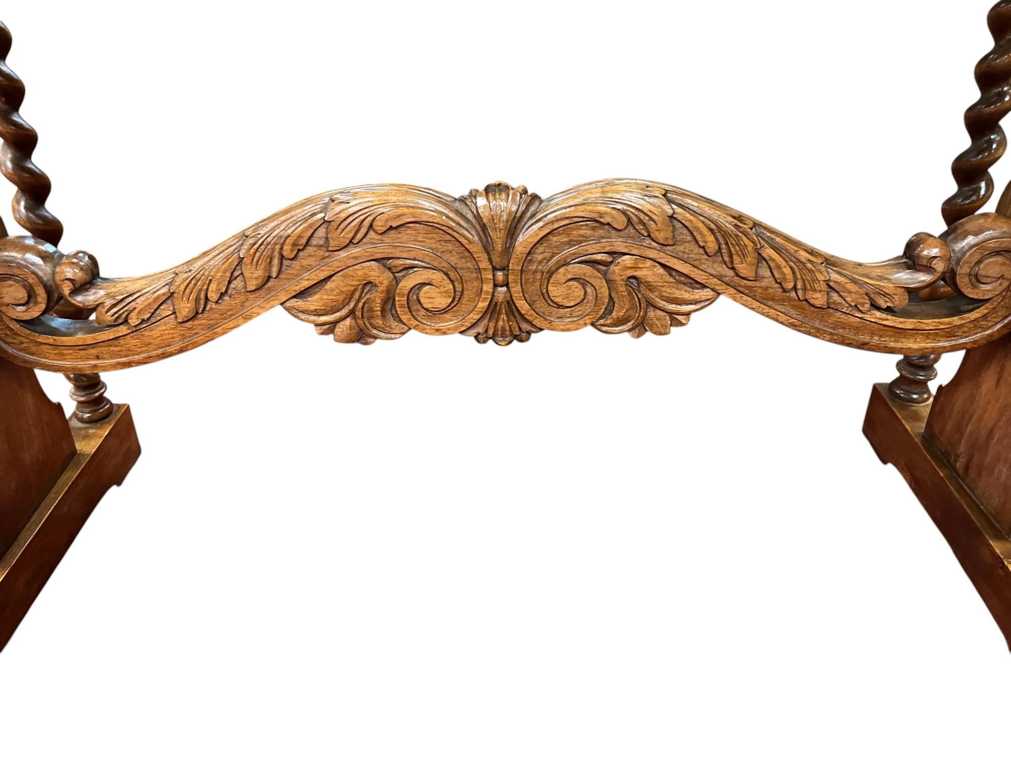 Antique European Iberian Cabinet with Barley Twist Legs For Sale 8