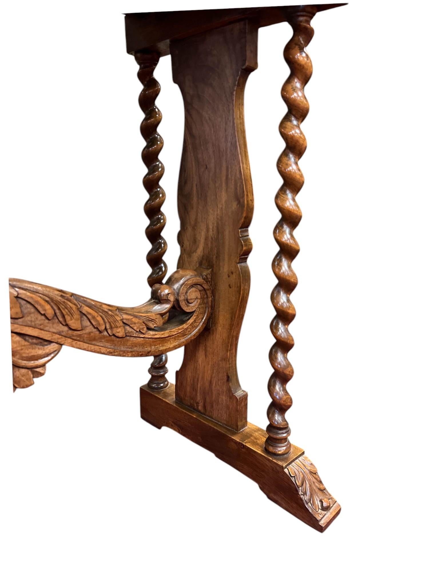 Antique European Iberian Cabinet with Barley Twist Legs For Sale 10