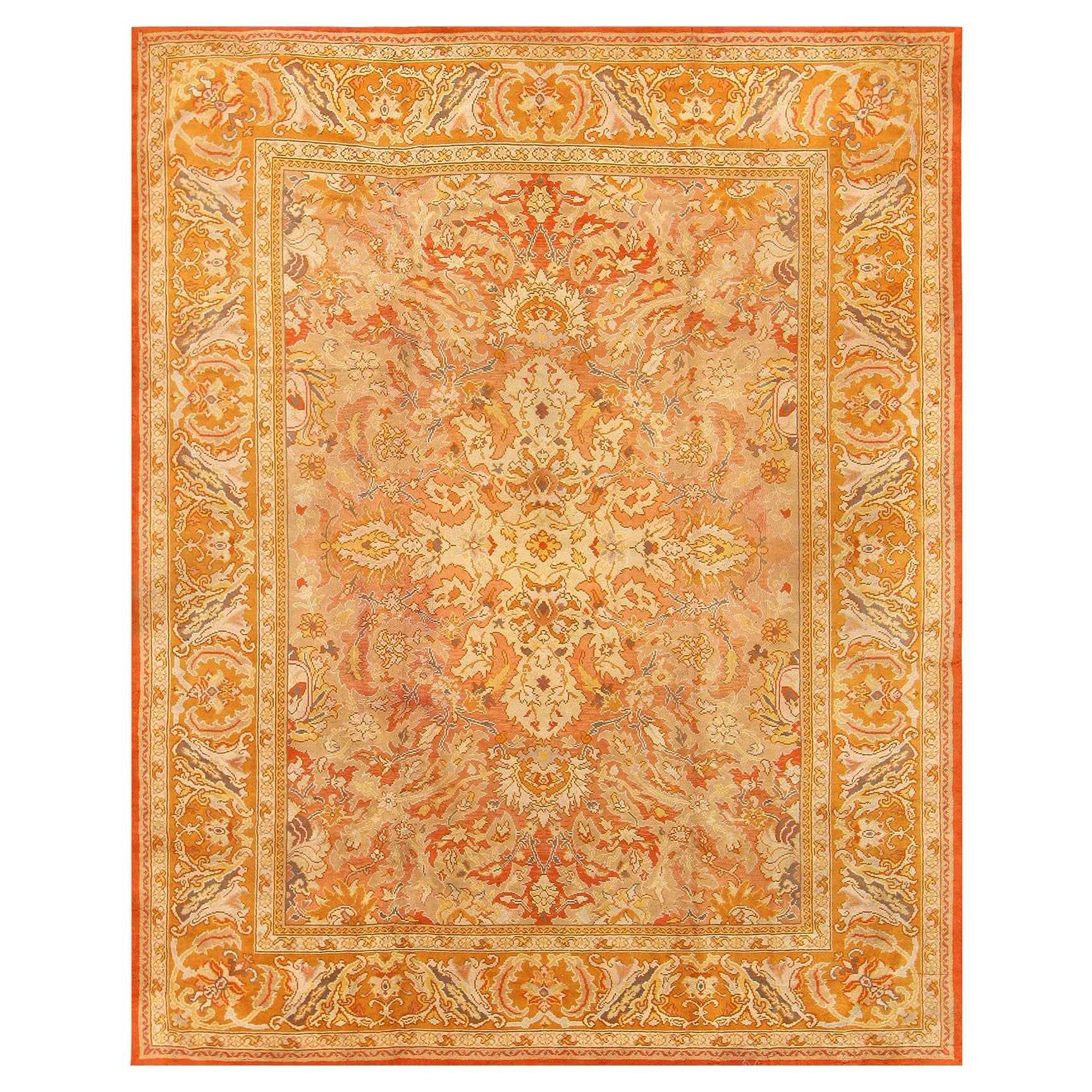 Antiker europäischer irischer Donegal-Teppich. 10 ft 1 in x 13 ft
