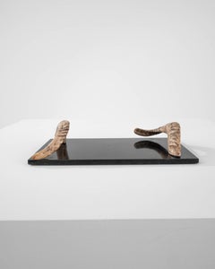 Antique European Marble Tray with Horns