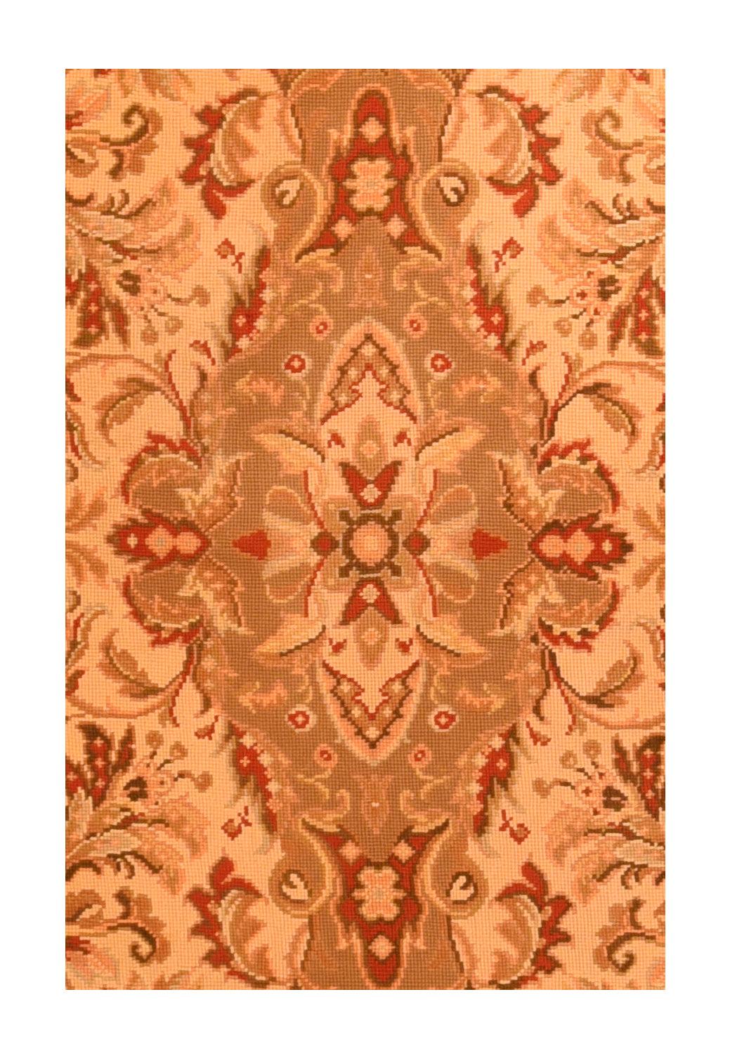 Noué à la main Tapis européen ancien à l'aiguille 4'9'' x 7'6'' en vente