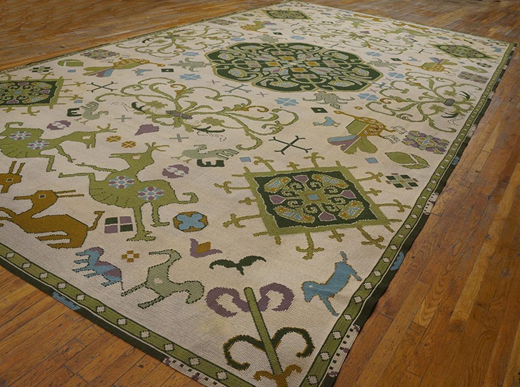 Portugais Ancien point de broderie européen à l'aiguille, 2,69 m x 3,48 m en vente