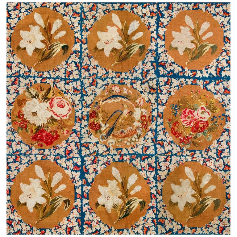 Antique European Needlepoint For Sale at 1stDibs