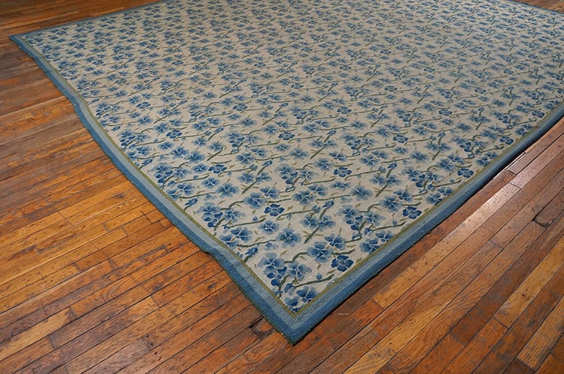 Mid-20th Century Antique European Needlepoint Rug 10'0