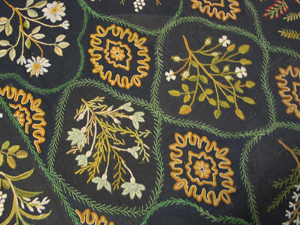 Antique English Needlework Carpet 10'6