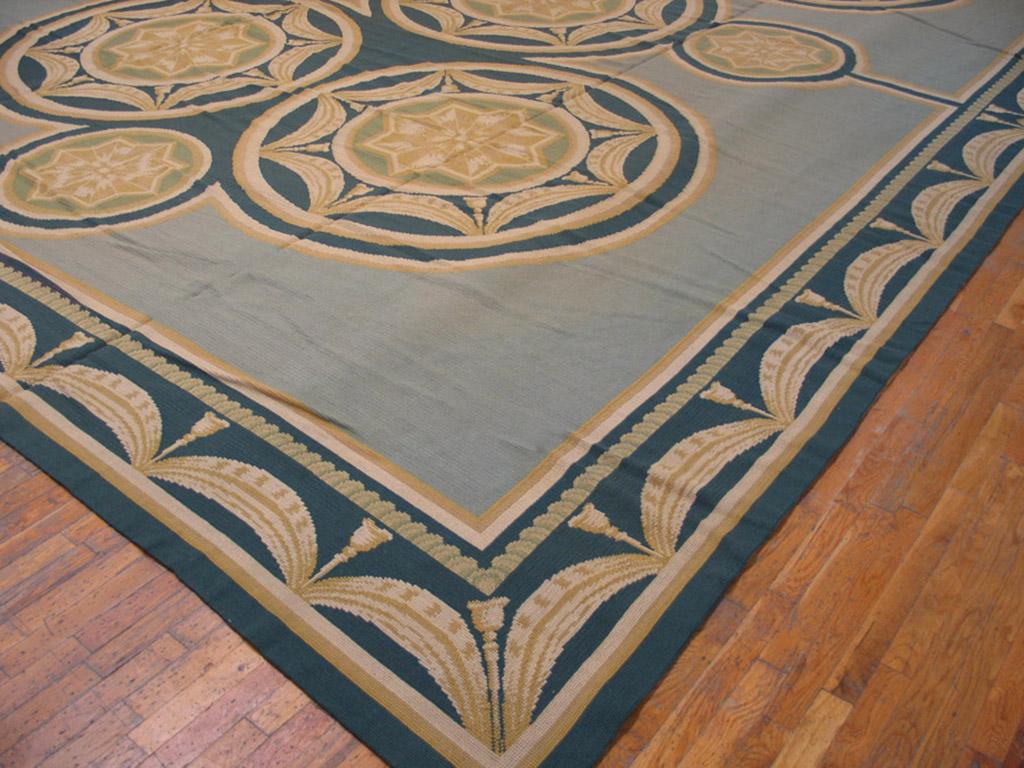 Mid-20th Century Early 20th Century Portuguese Needlepoint Carpet ( 15'6