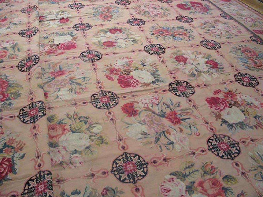 19th Century English Needlepoint Carpet ( 17'4