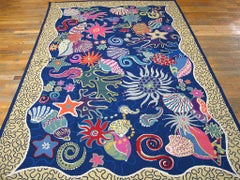 Tappeto antico europeo a punta d'ago 5'8 "x 9'0"