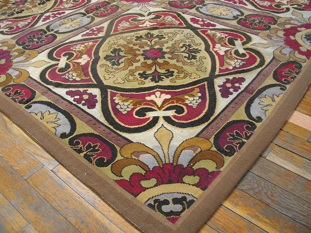 Late 19th Century 19th Century English Needlepoint Carpet ( 6'4