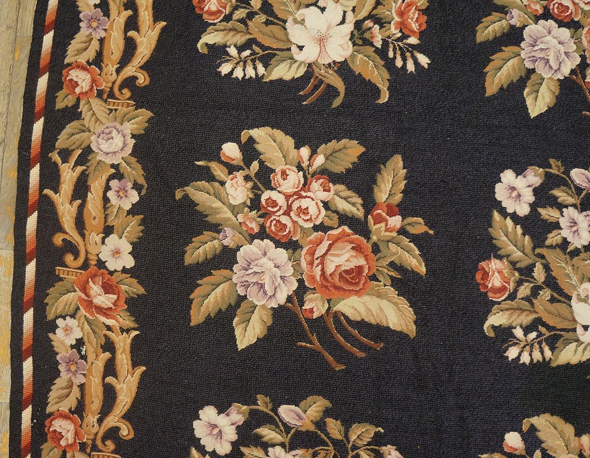 1980s Vintage Needlepoint Carpet ( 7'10'' x 9'6''- 240 x 290 ) For Sale 4