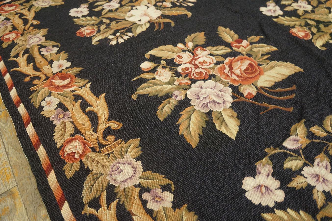 1980s Vintage Needlepoint Carpet ( 7'10'' x 9'6''- 240 x 290 ) For Sale 5