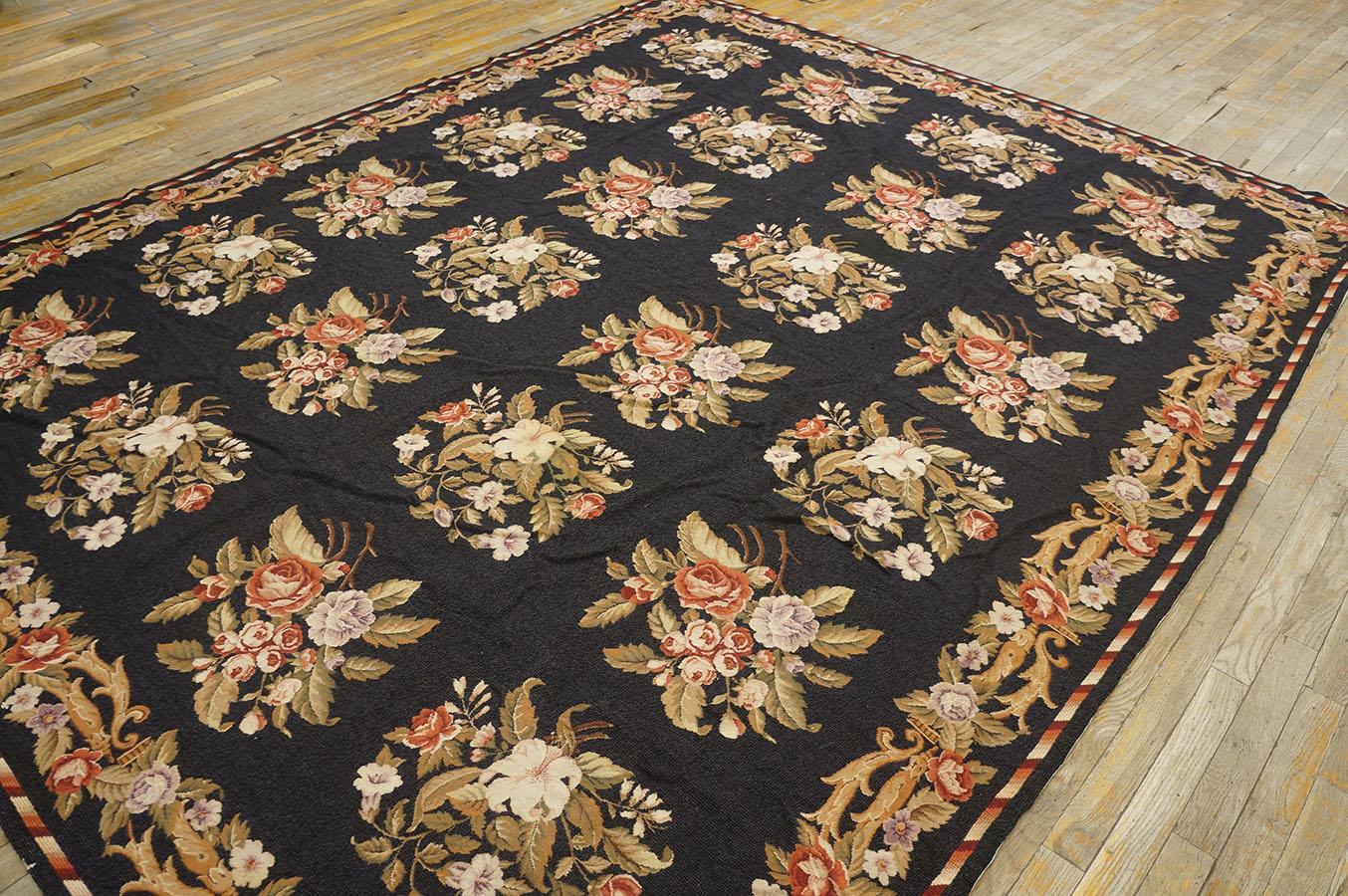 1980s Vintage Needlepoint Carpet ( 7'10'' x 9'6''- 240 x 290 ) For Sale 1