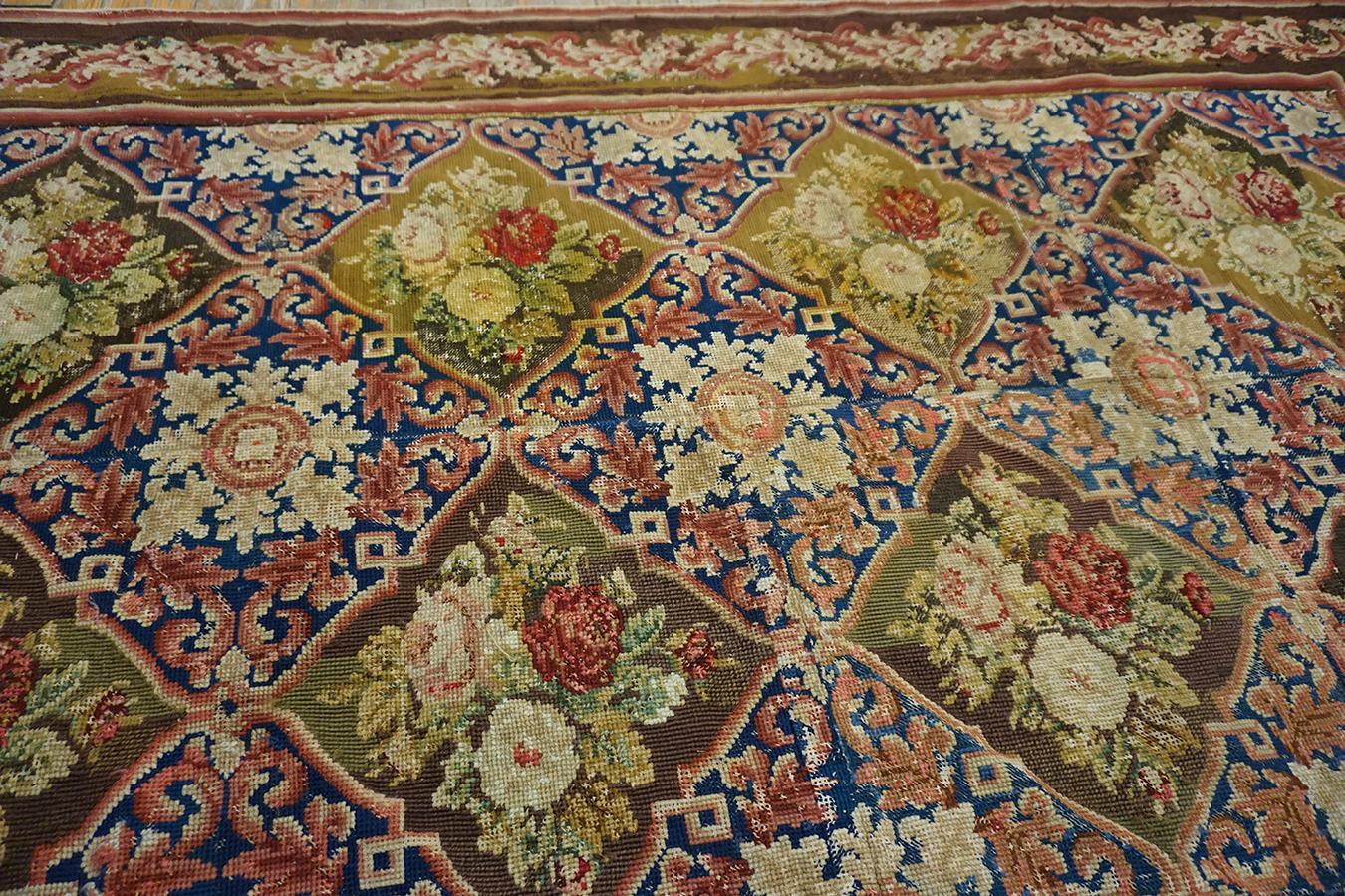 19th Century English Needlepoint Carpet ( 7'6