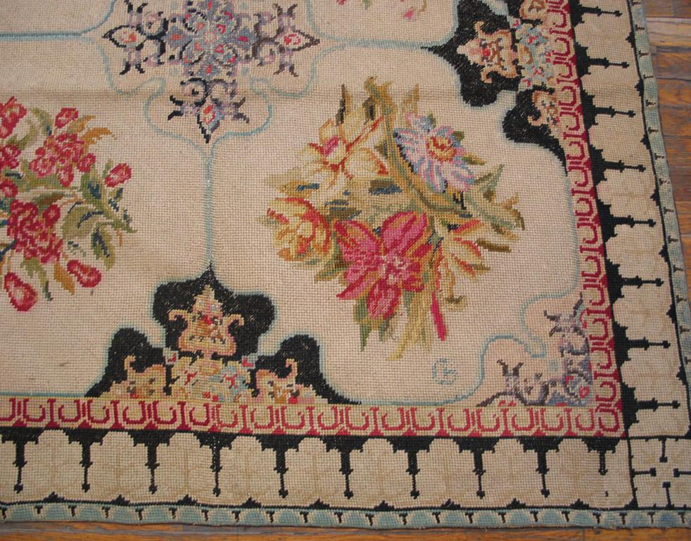antique english needlework rug