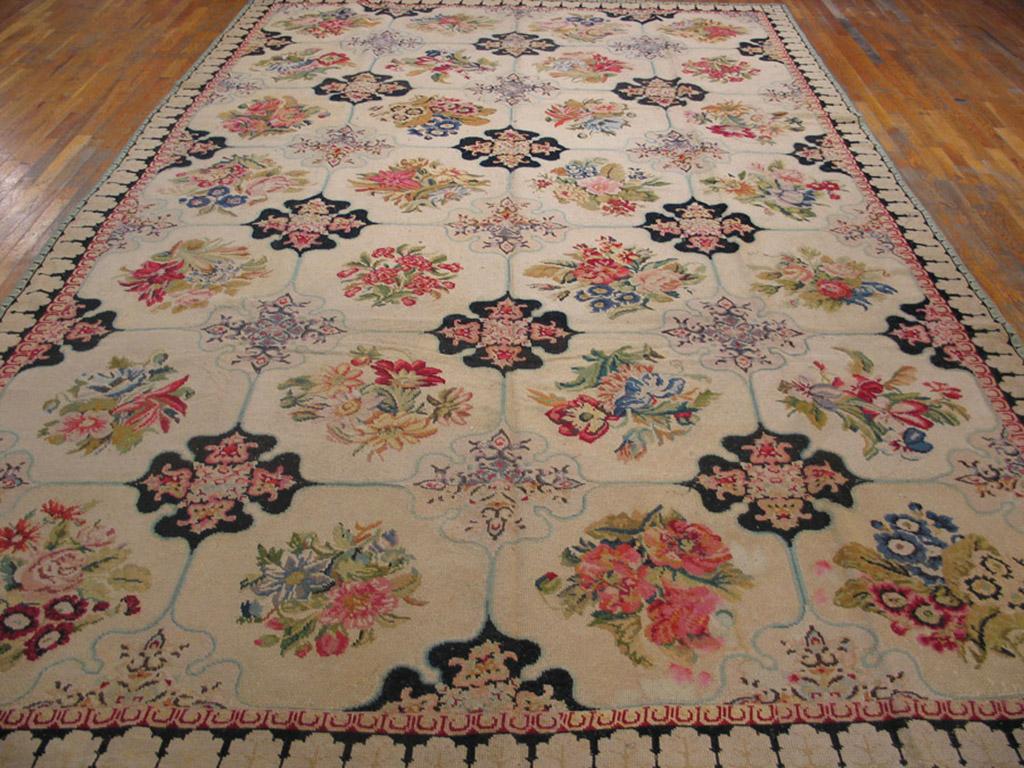 19th Century English Needlepoint Carpet ( 9' x 14'8