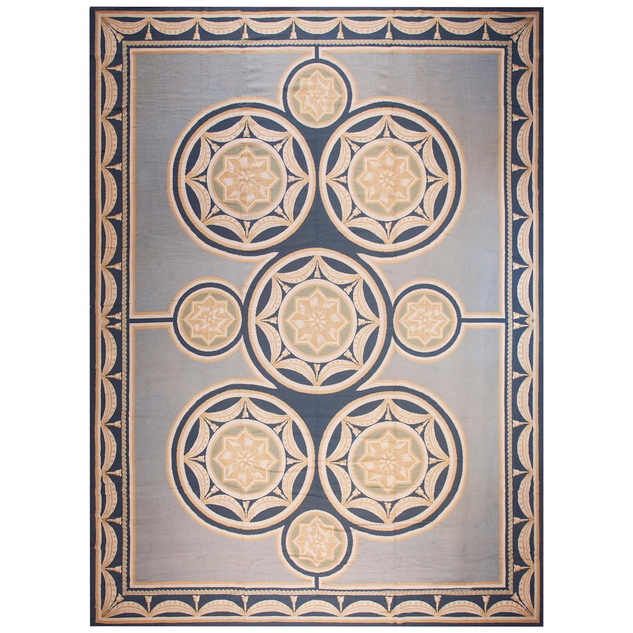Early 20th Century Portuguese Needlepoint Carpet ( 15'6"x 21'6" - 472 x 655 )